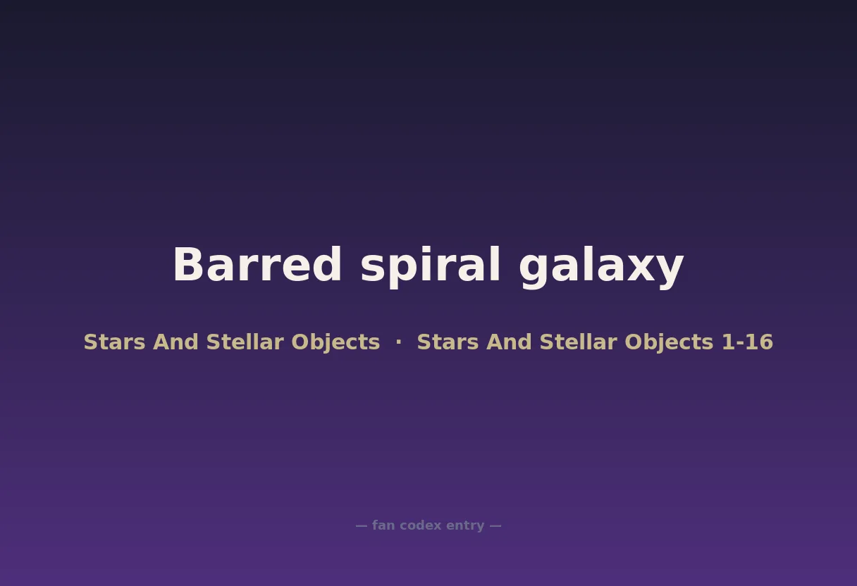 Barred spiral galaxy