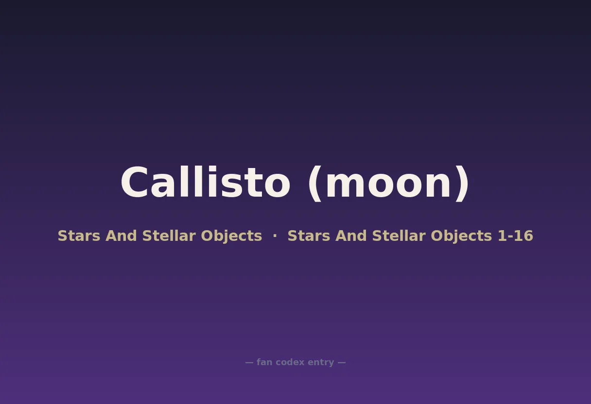 Callisto (moon)
