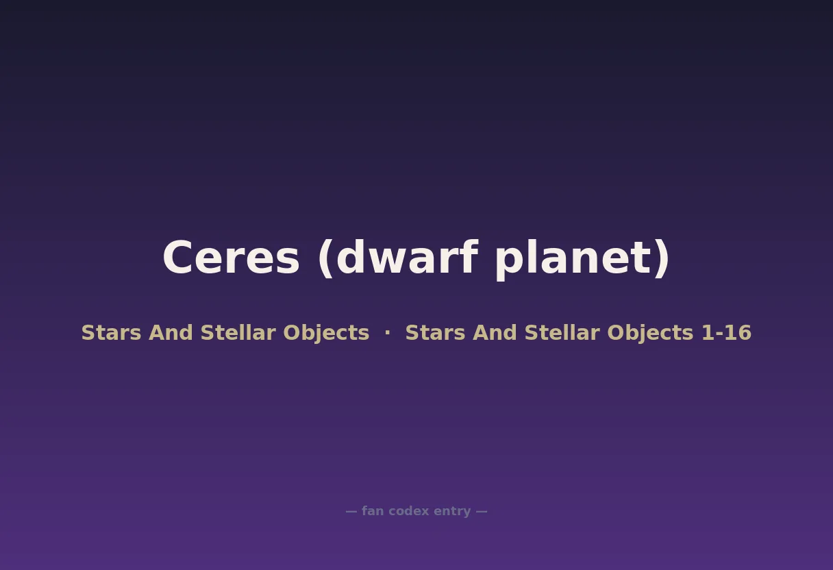Ceres (dwarf planet)